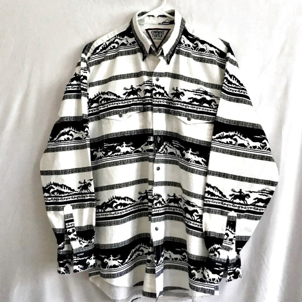 Cowboys' Turtle Association Men's Western Roper
L/S Button Down Shirt Size L/M